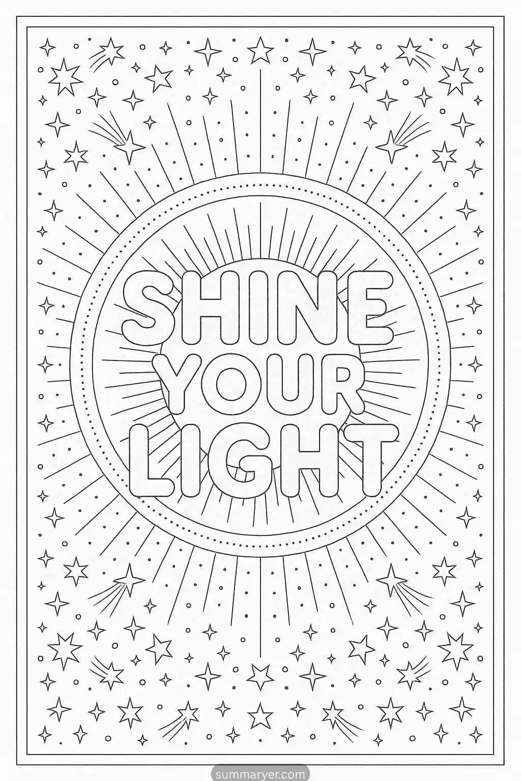 10 Inspirational Coloring Pages to Spark Positivity & Mindfulness "Quotes 4"