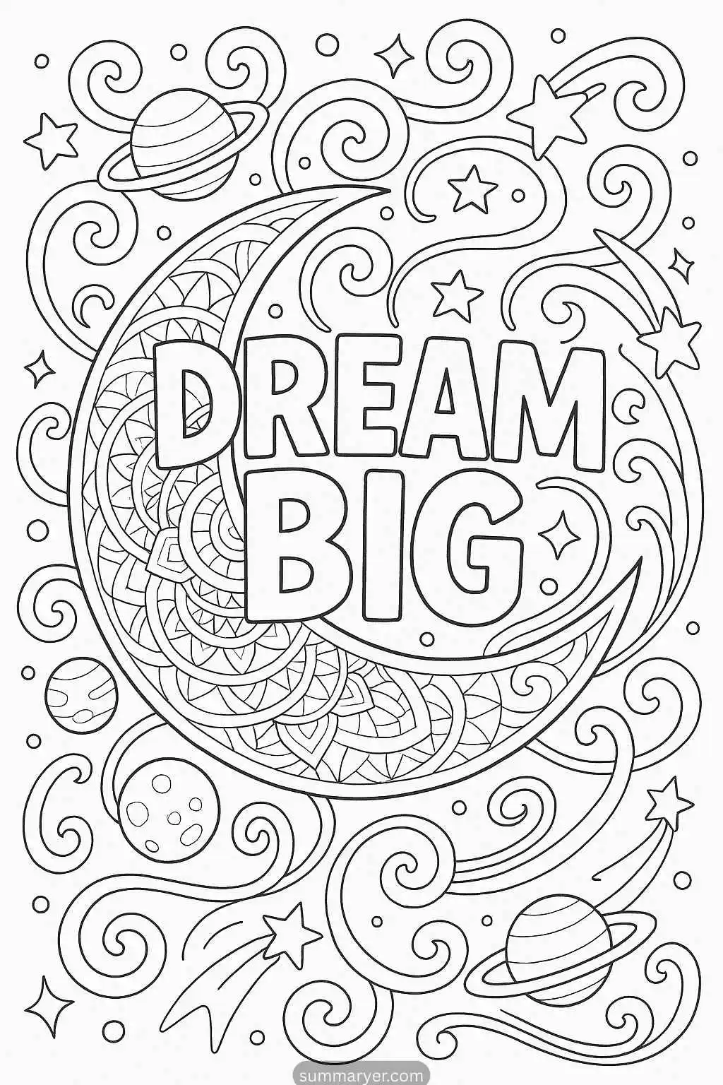 10 Inspirational Coloring Pages to Spark Positivity & Mindfulness "Quotes 5"