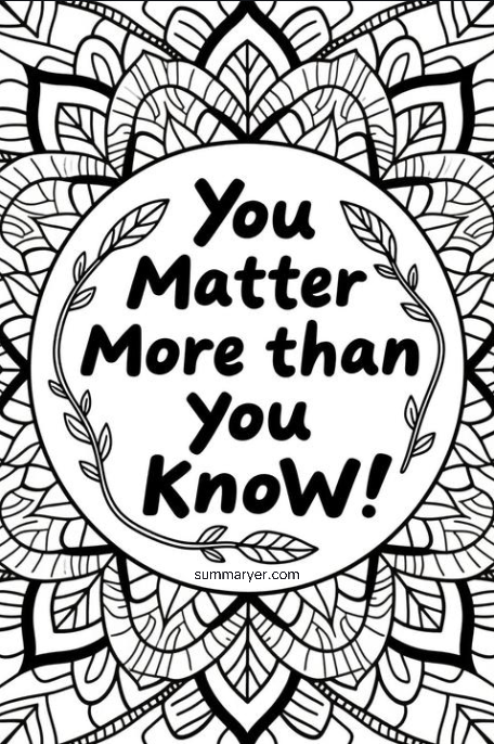 Free Printable Coloring Pages for Positivity & Peace #1