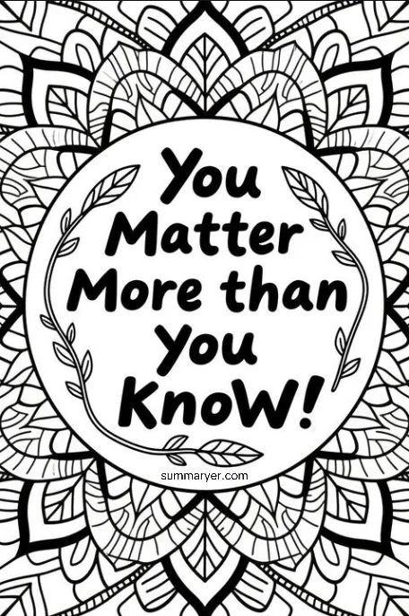 Free Printable Coloring Pages for Positivity & Peace #1