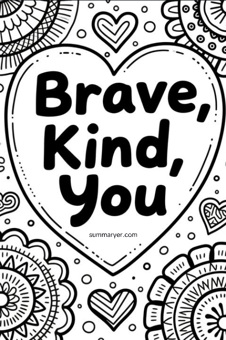 Free Printable Coloring Pages for Positivity & Peace #3