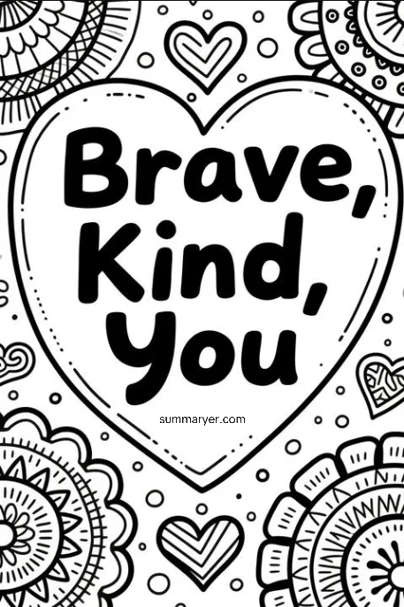 Free Printable Coloring Pages for Positivity & Peace #3