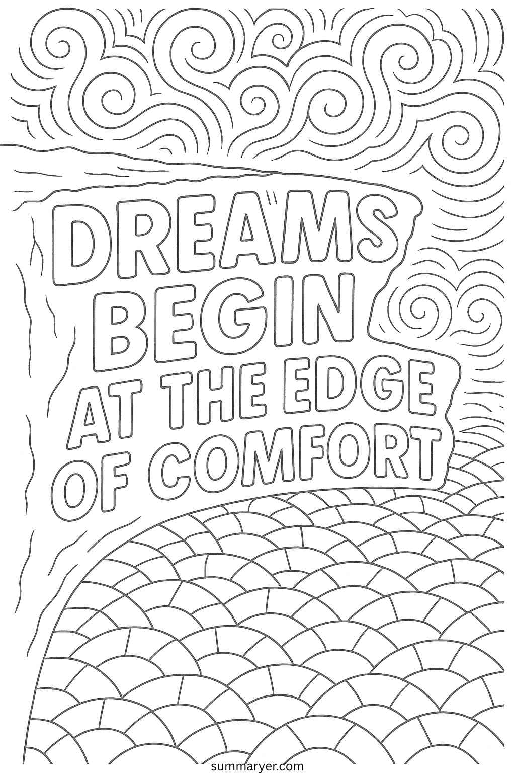 Inspirational Coloring Sheets: 10 Uplifting Mandala Quotes to Color Your Day Brighter "Quote 2"