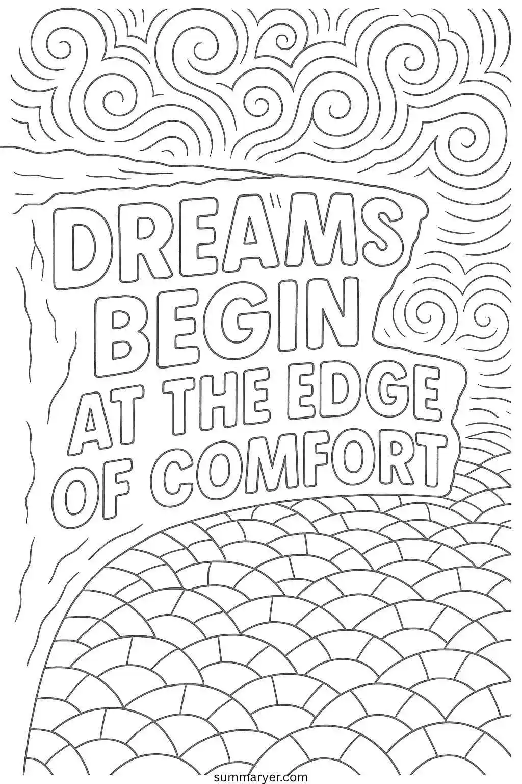 Inspirational Coloring Sheets: 10 Uplifting Mandala Quotes to Color Your Day Brighter "Quote 2"