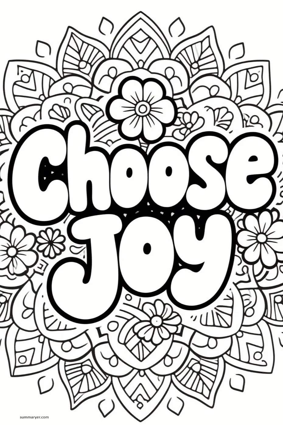 10 Inspirational Coloring Pages to Spark Joy and Mindfulness "Quote 1"