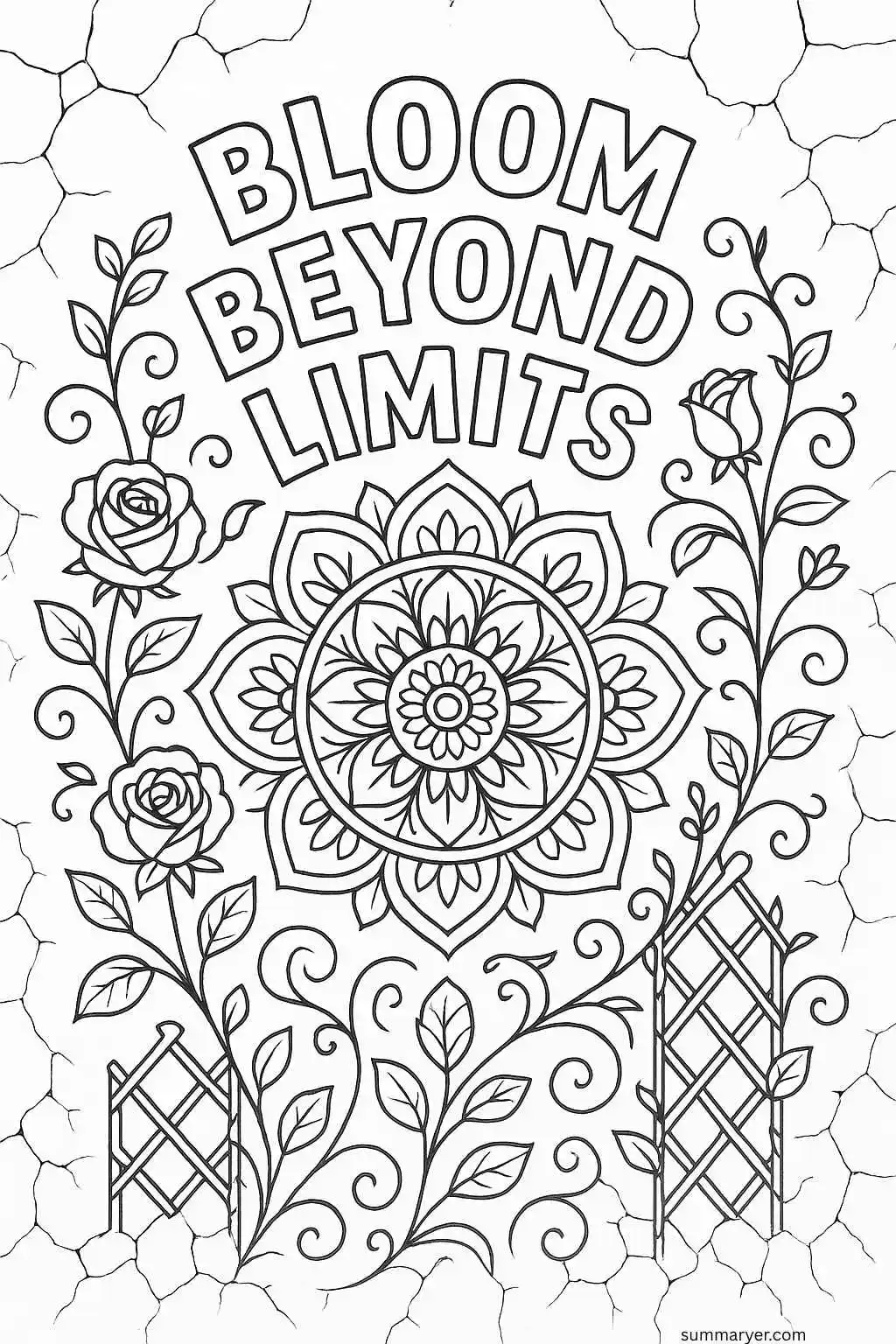 Inspirational Coloring Sheets: A Gentle Path to Daily Positivity "Quote 10"