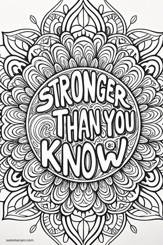 10 Inspirational Coloring Page Ideas to Brighten Your Day "Quote 5"