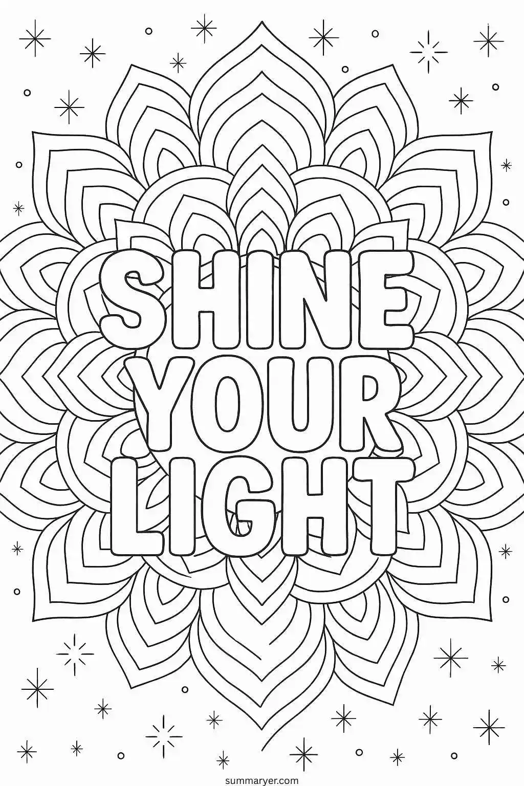 Color Your Mood 10 Inspirational Coloring Sheets to Lift Your Day "Page 1"