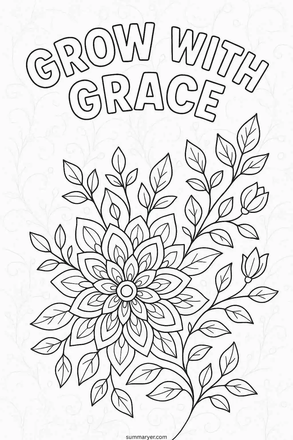 Color Your Mood 10 Inspirational Coloring Sheets to Lift Your Day "Page 3"