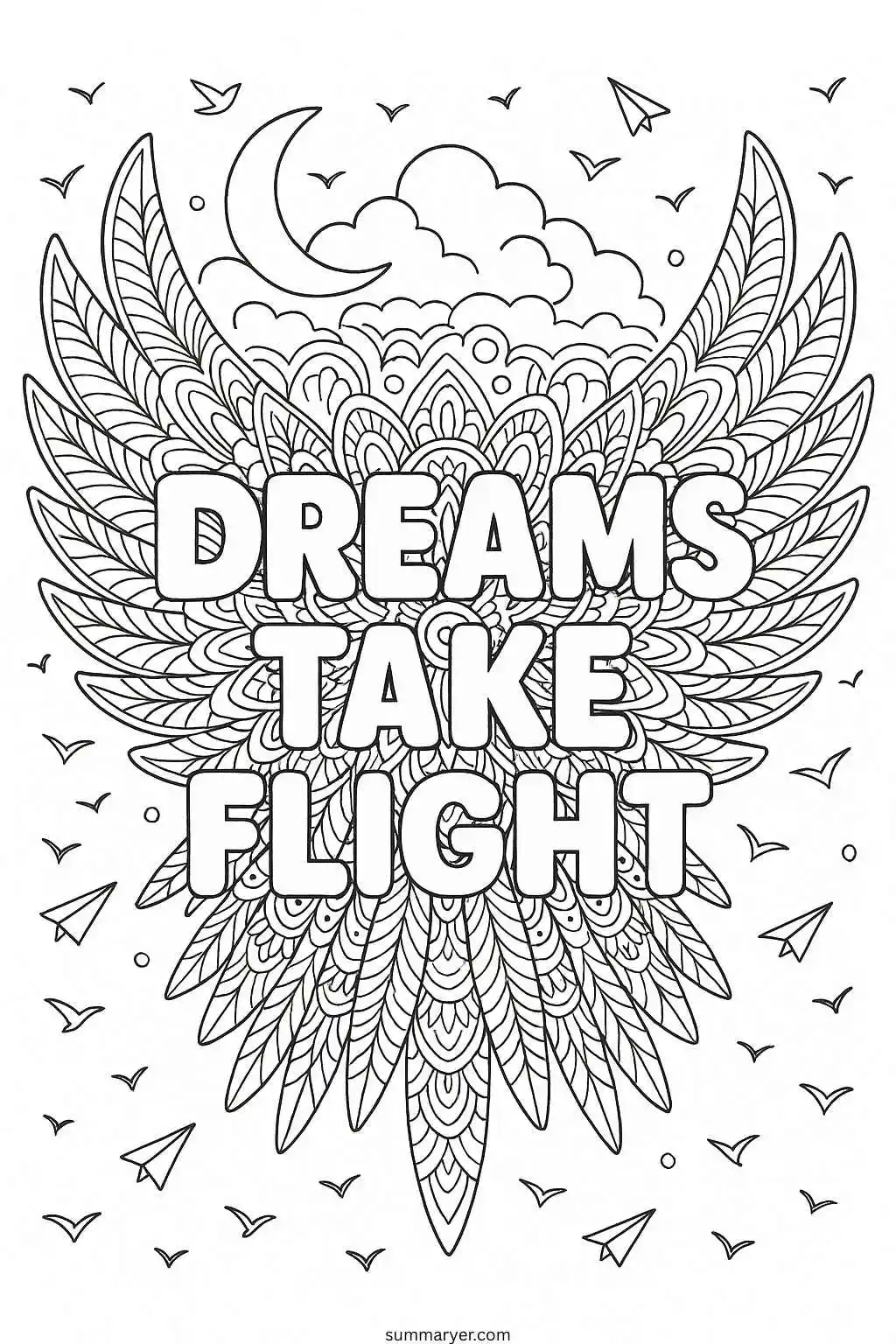 Color Your Mood 10 Inspirational Coloring Sheets to Lift Your Day "Page 4"