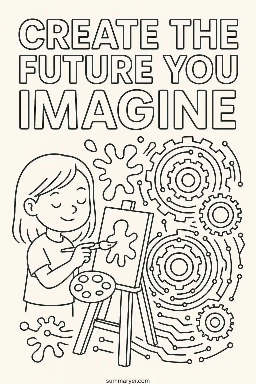 Inspirational Coloring Sheets: 10 Uplifting Pages to Boost Creativity and Calm "Quote 10"