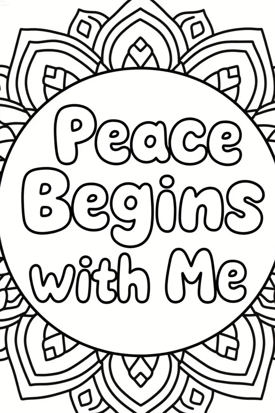 Color Your Calm: 10 Mandala Coloring Pages with Inspirational Quotes