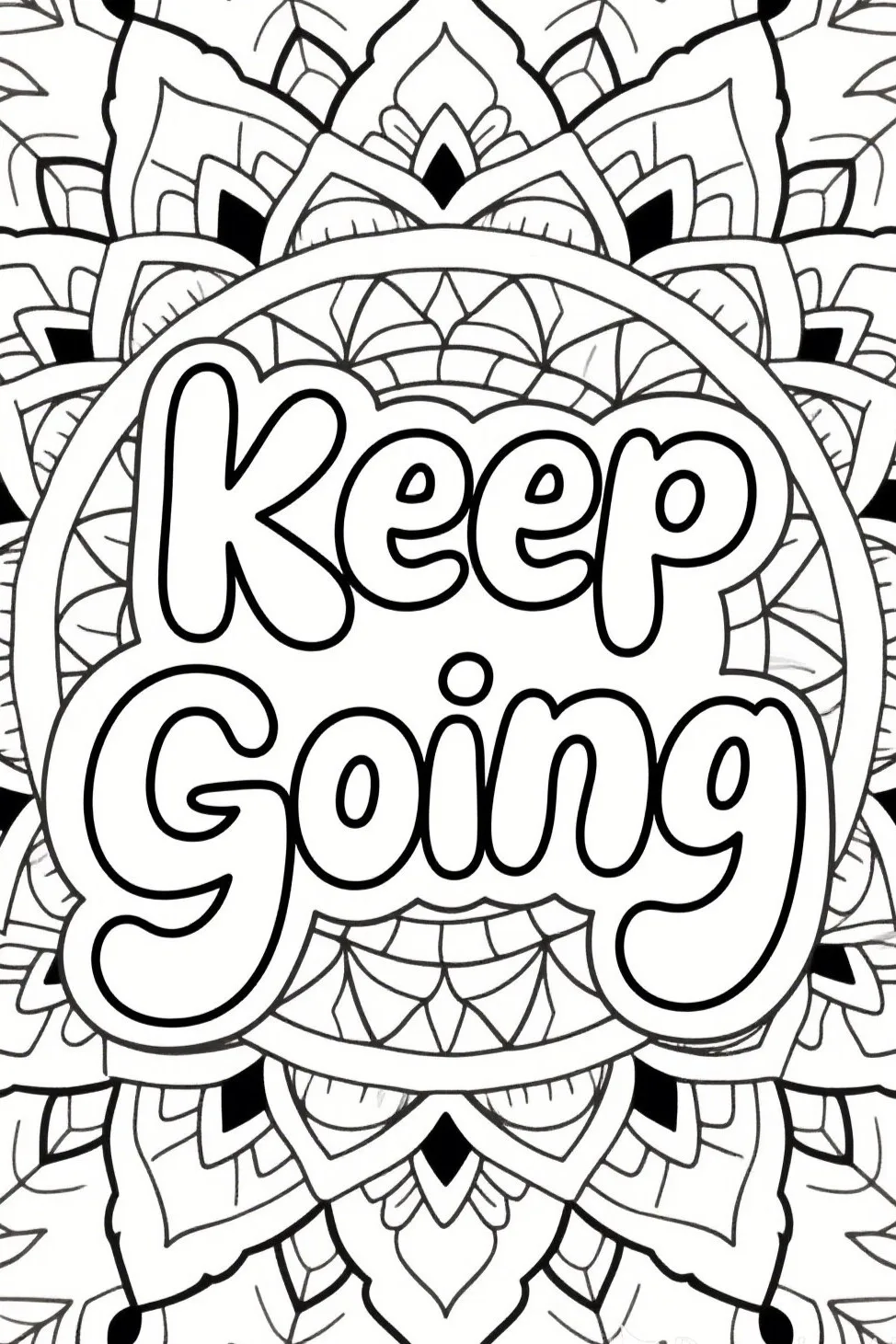 Color Your Calm: 10 Mandala Coloring Pages with Inspirational Quotes