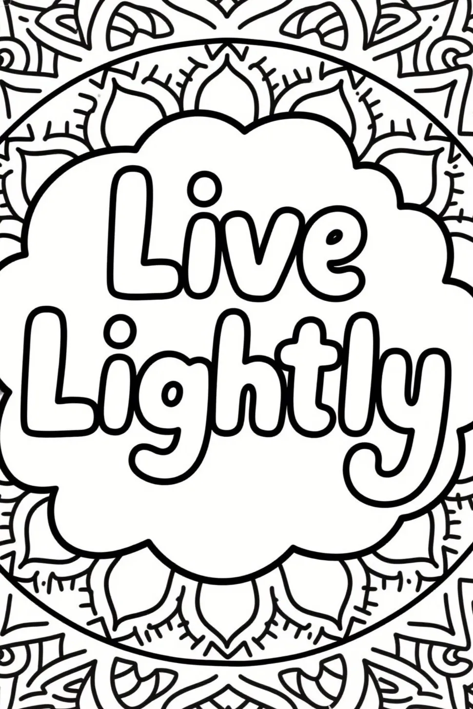 Color Your Calm: 10 Mandala Coloring Pages with Inspirational Quotes