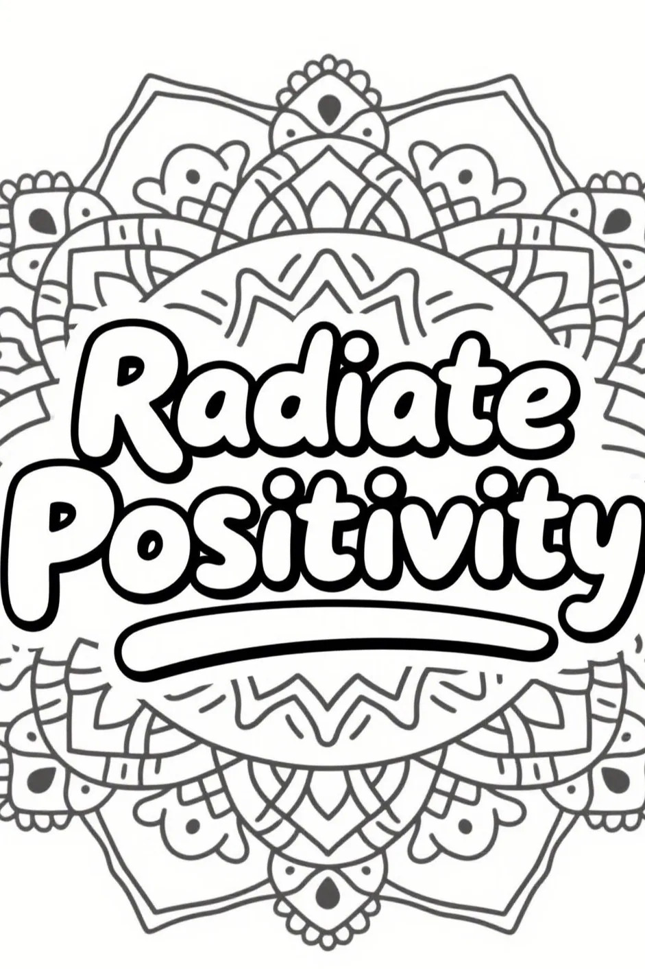 Color Your Calm: 10 Mandala Coloring Pages with Inspirational Quotes