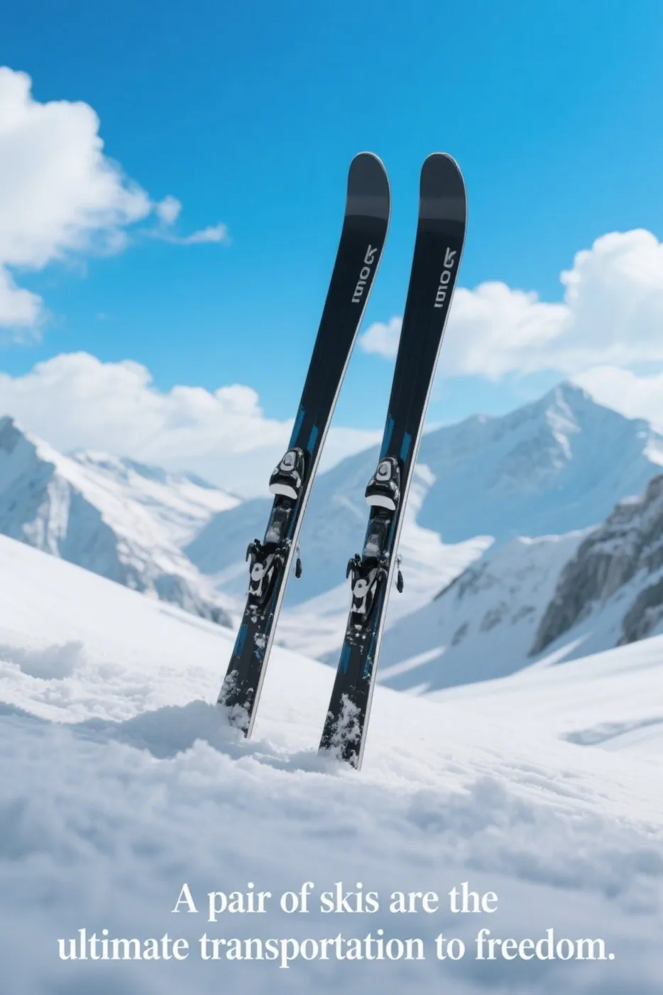 4. “A pair of skis are the ultimate transportation to freedom.” – Warren Miller (again, because he’s that good)