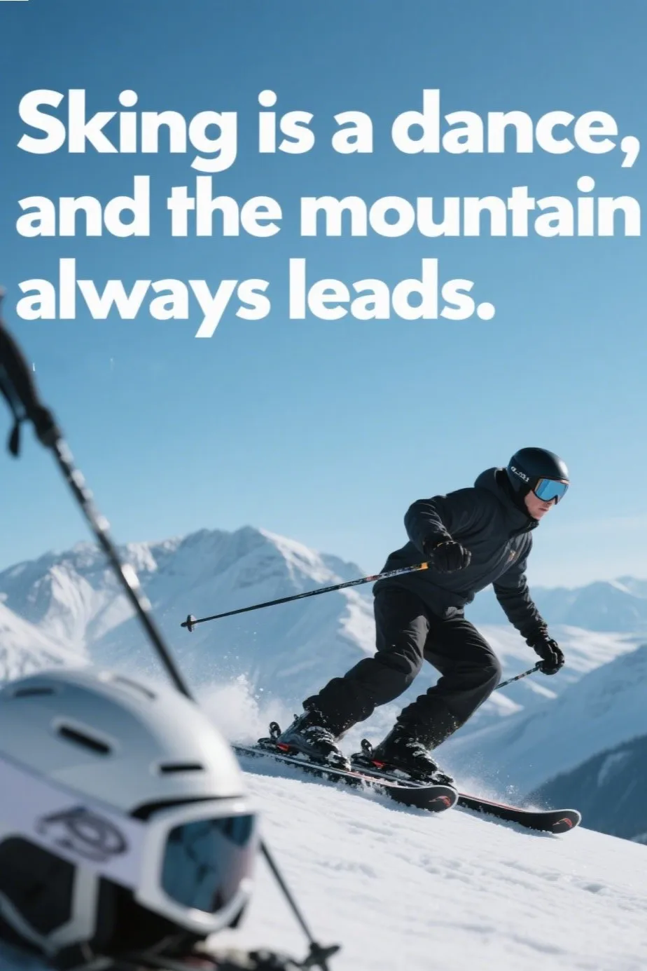 5. “Skiing is a dance, and the mountain always leads.” – Unknown