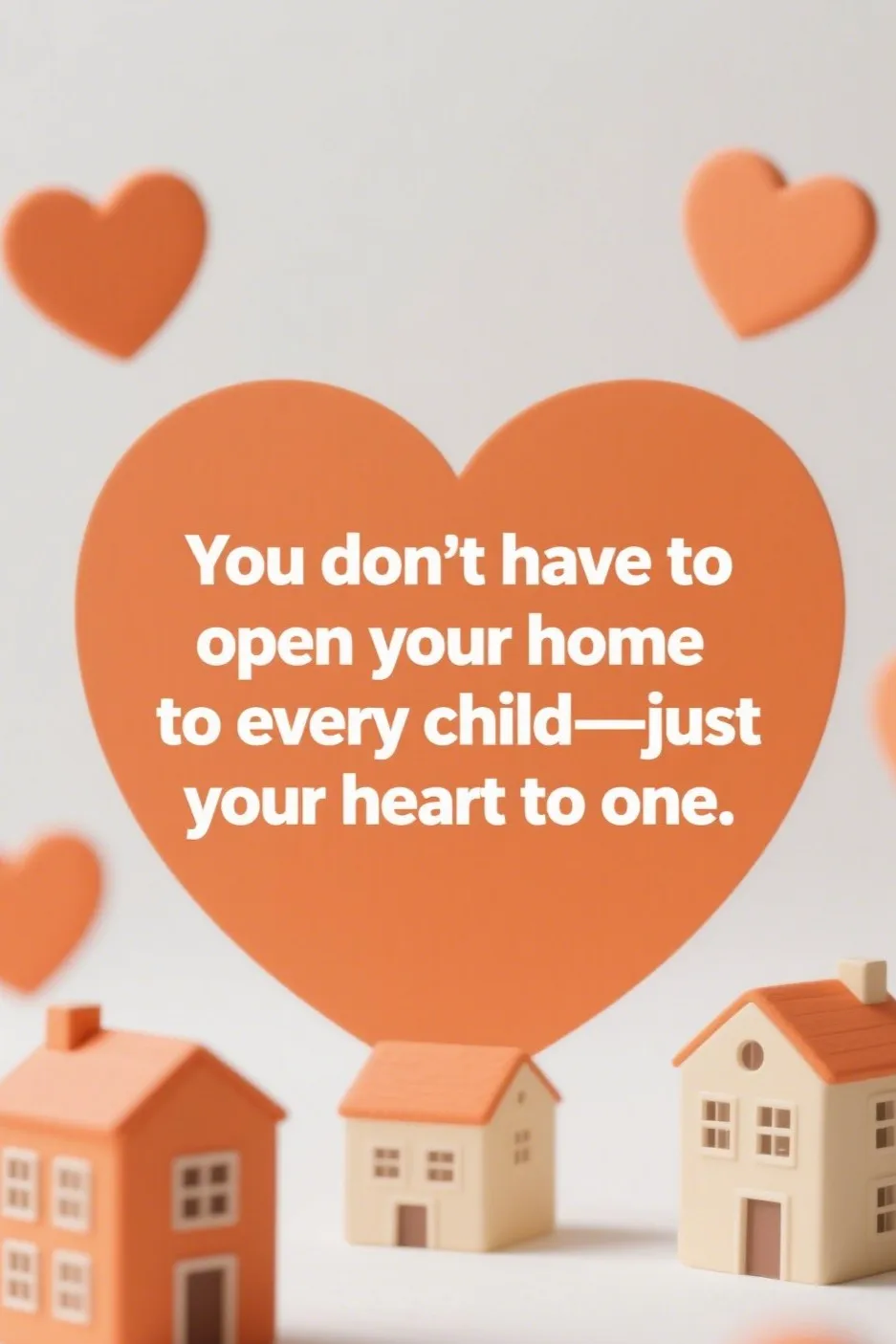 💬 6. “You don’t have to open your home to every child—just your heart to one.” – Unknown