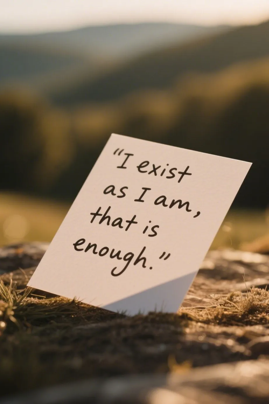 6. “I exist as I am, that is enough.”