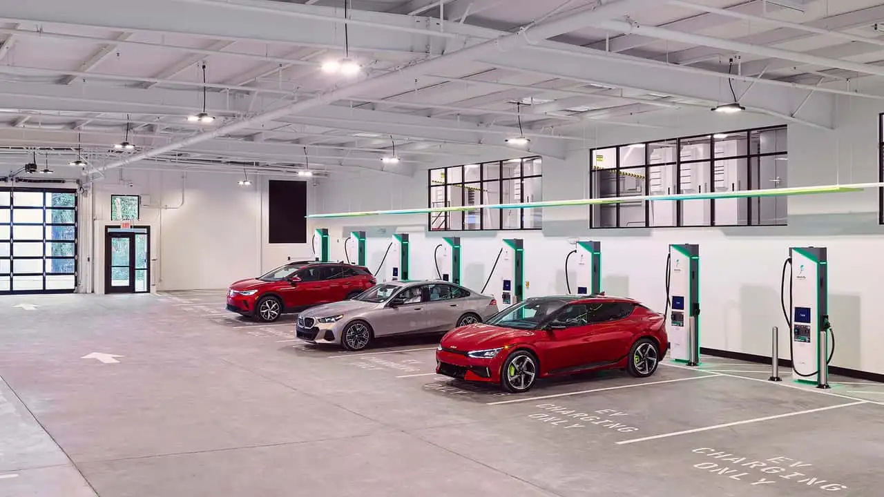 Electrify America Flagship Indoor Charging Station In San Francisco, California