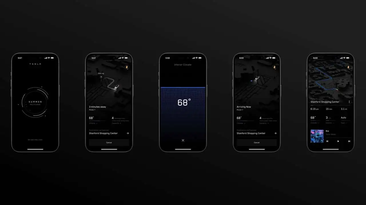 Preview of ride-hailing in the Tesla app