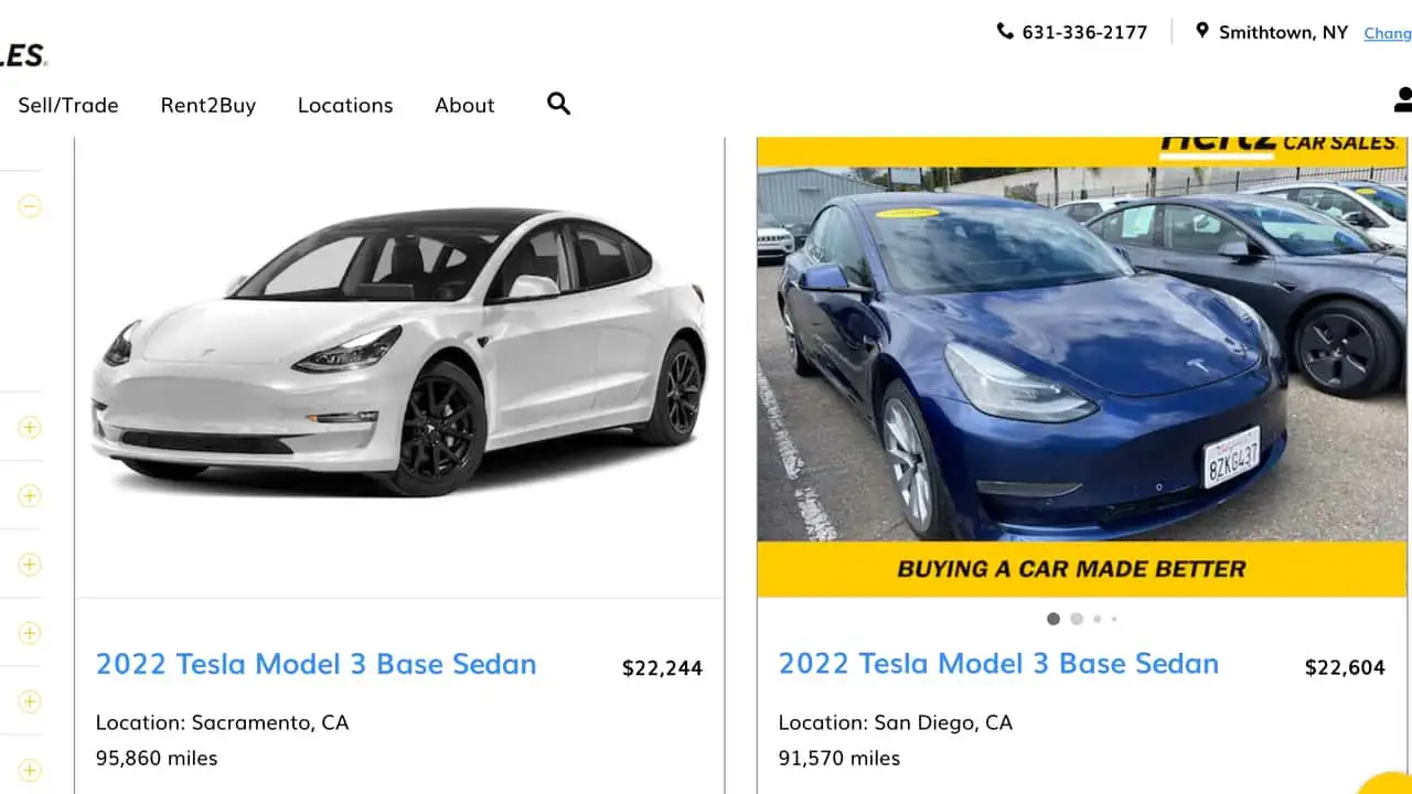 Hertz Tesla Sales