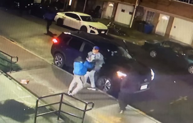 Debbie Villanueva was randomly punched Friday, May 10, 2024, outside her parked Nissan Rogue on Beach 96th St. near Rockaway Beach Blvd. in Queens as she unloaded groceries.