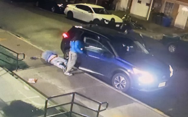 Debbie Villanueva was randomly punched Friday, May 10, 2024, outside her parked Nissan Rogue on Beach 96th St. near Rockaway Beach Blvd. in Queens as she unloaded groceries.