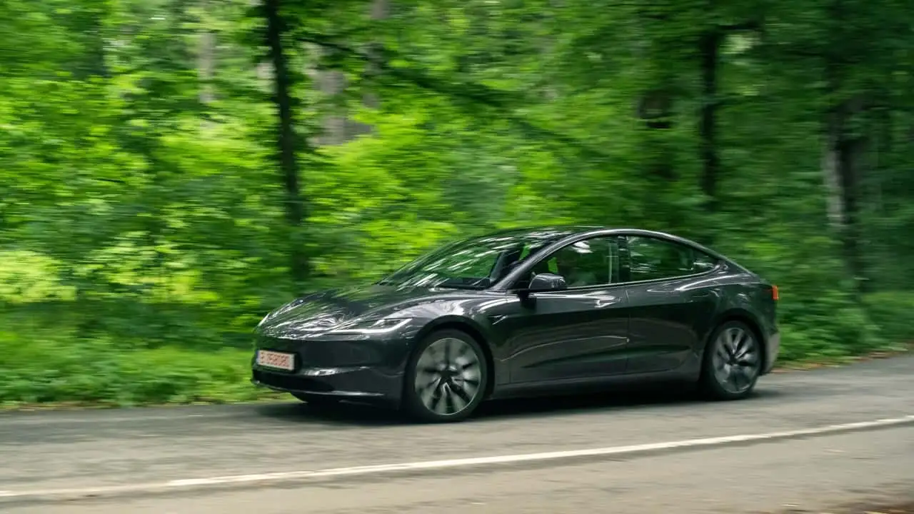 Tesla Model 3 on Twisty Road