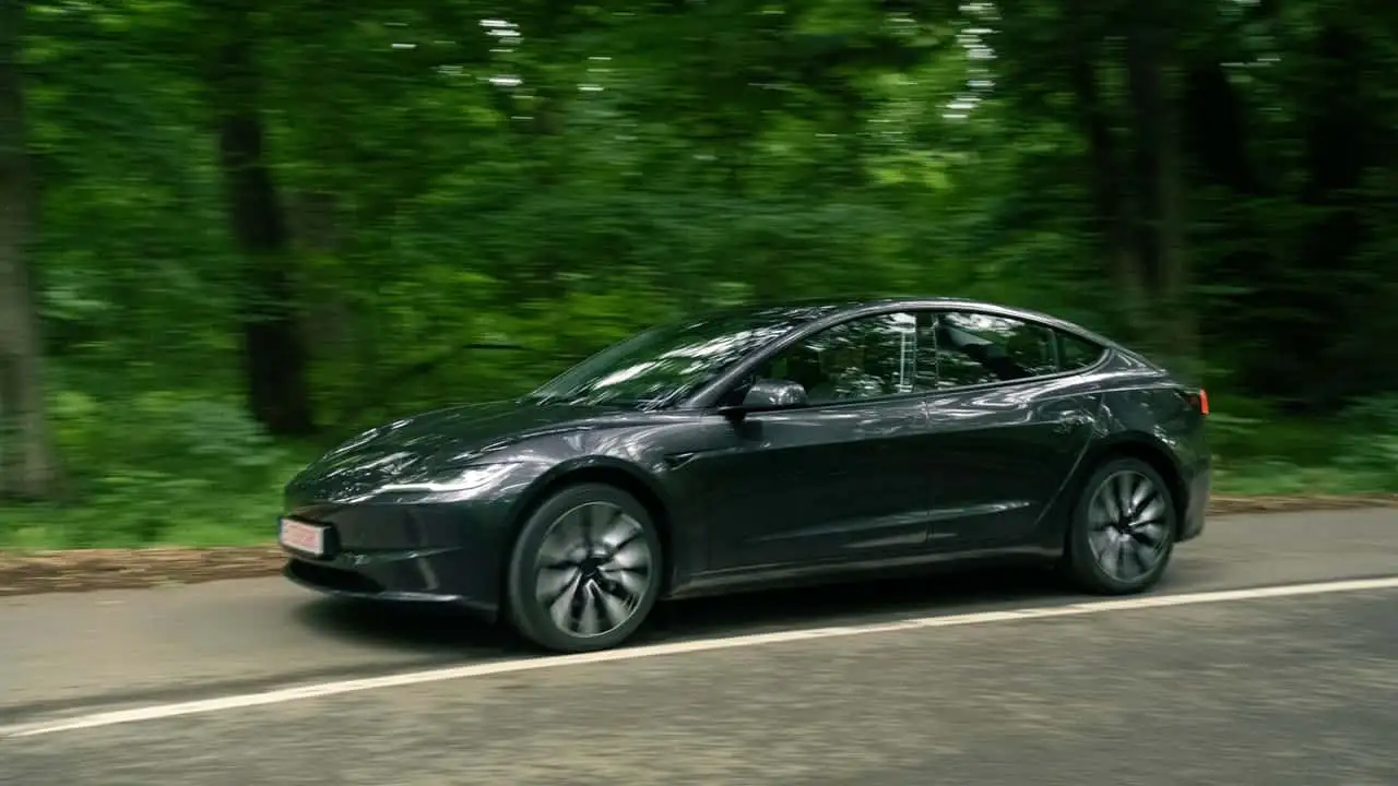 Tesla Model 3 on Twisty Road