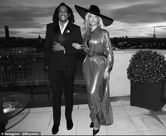 She also shared a black and white snap of herself and her husband of 16 years Jay-Z. The couple have the joint-most Grammy nominations ever with 88 each