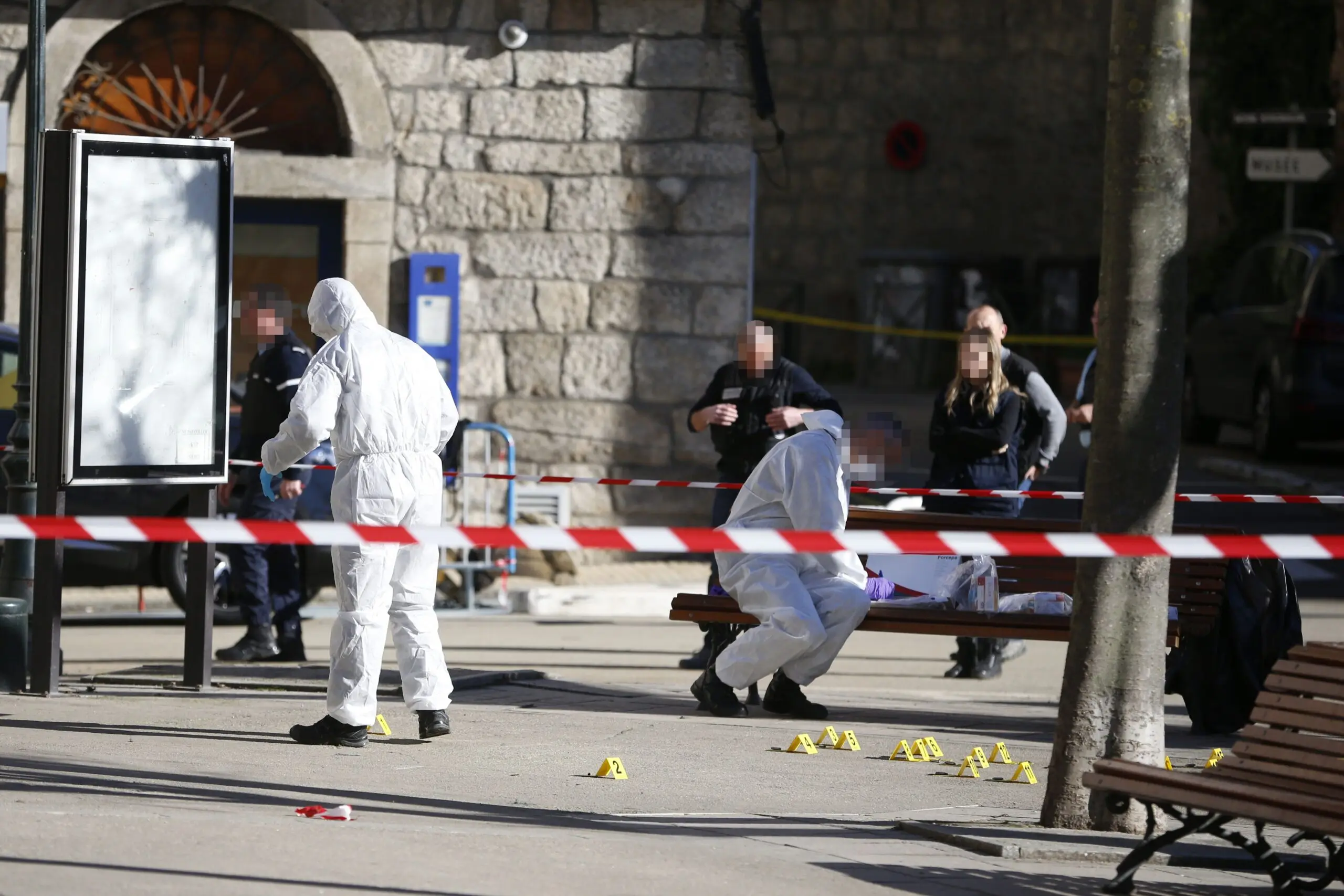 Forensics investigate a gangland murder near the beach paradise Sartene