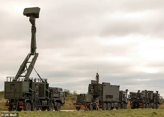 One of the latest pieces of air defence kit owned by Britain is the Sky Sabre missile system. Pictured are gunners from 16 Regiment Royal Artillery operating the system