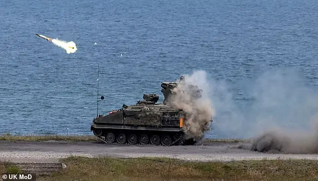 Starstreak HVM missiles can also be fitted to a vehicle. Pictured are members of 12 Regiment Royal Artillery using the system from a Stormer vehicle platform