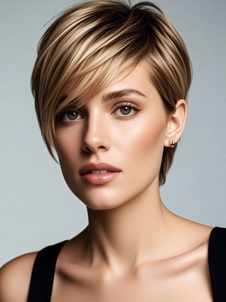 Layered long pixie cut for added volume