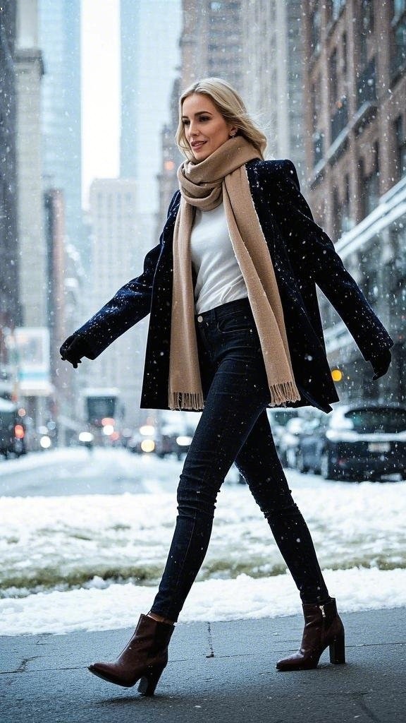 Winter Chic: Ankle Boots & Cozy Layering Done Right
