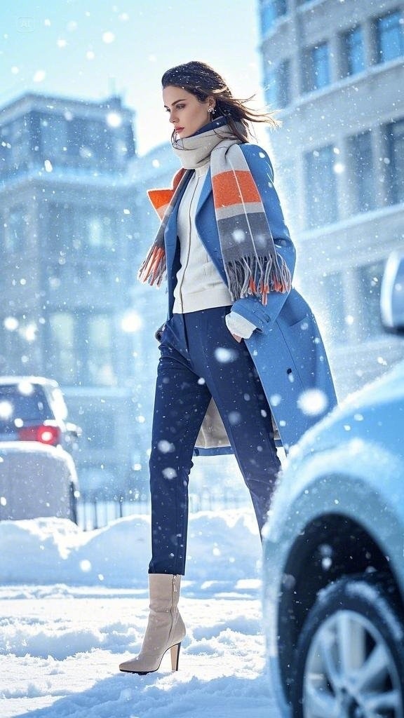 Elegant Winter Layers: Ankle Boots & Tailored Chic