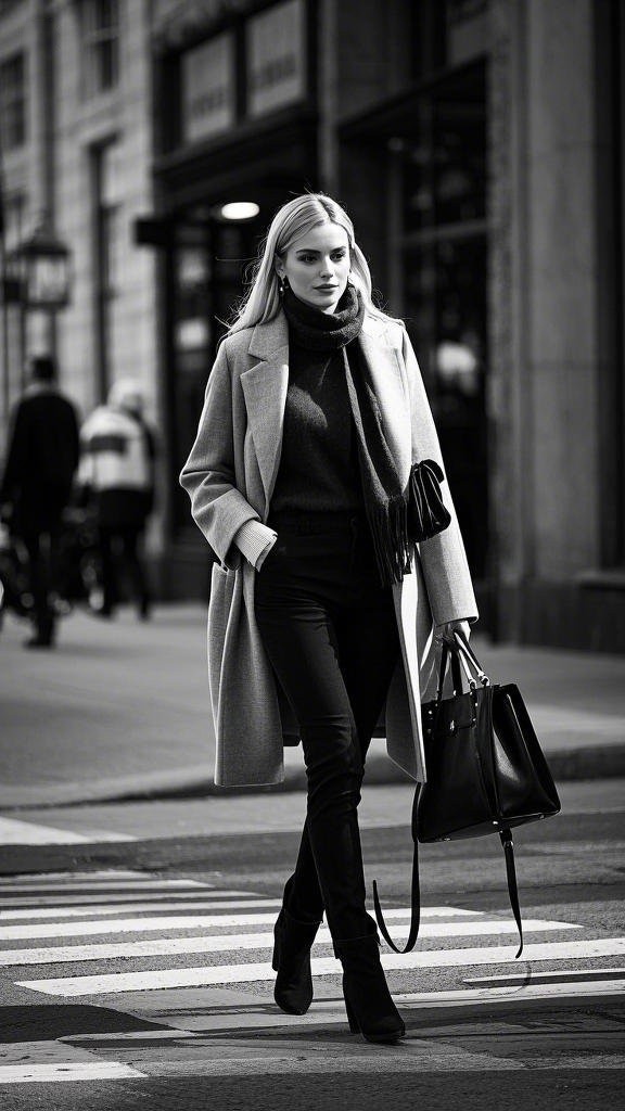 Sophisticated City Chic: Ankle Boots & Tailored Elegance