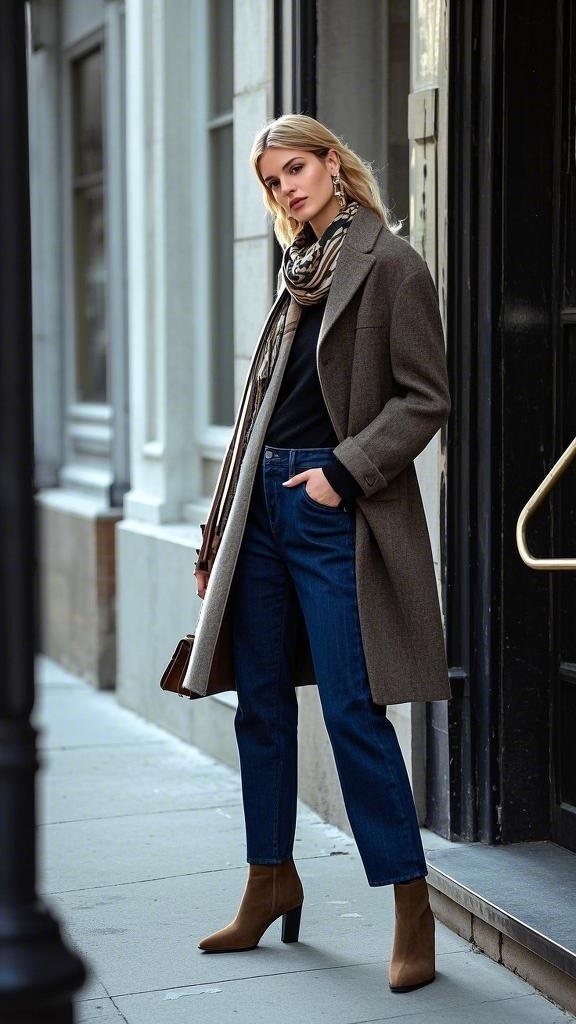 Effortless Elegance: Ankle Boots & Classic Tailoring