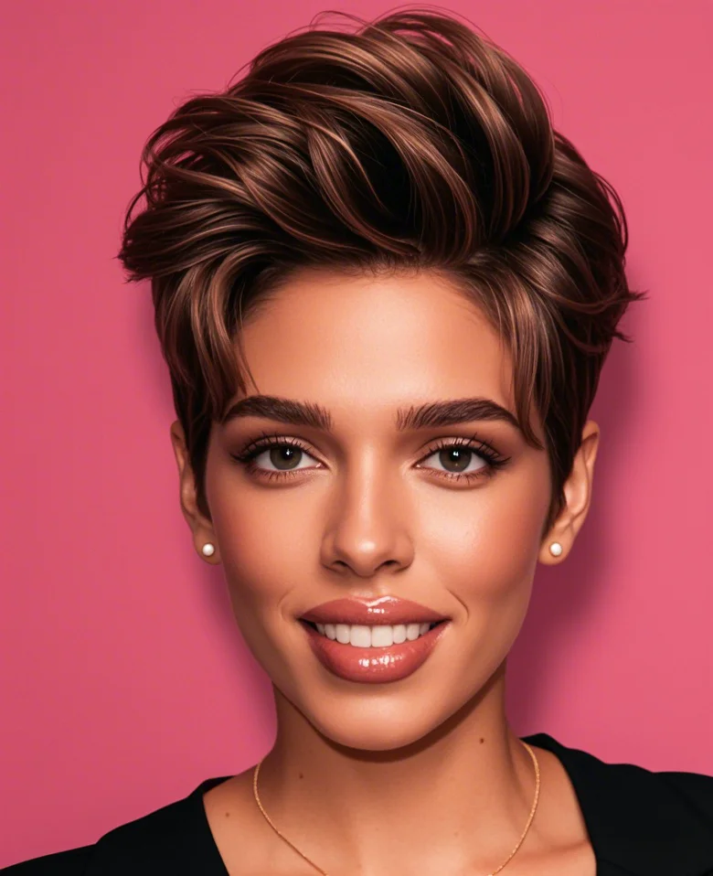 Voluminous Textured Pixie Cut