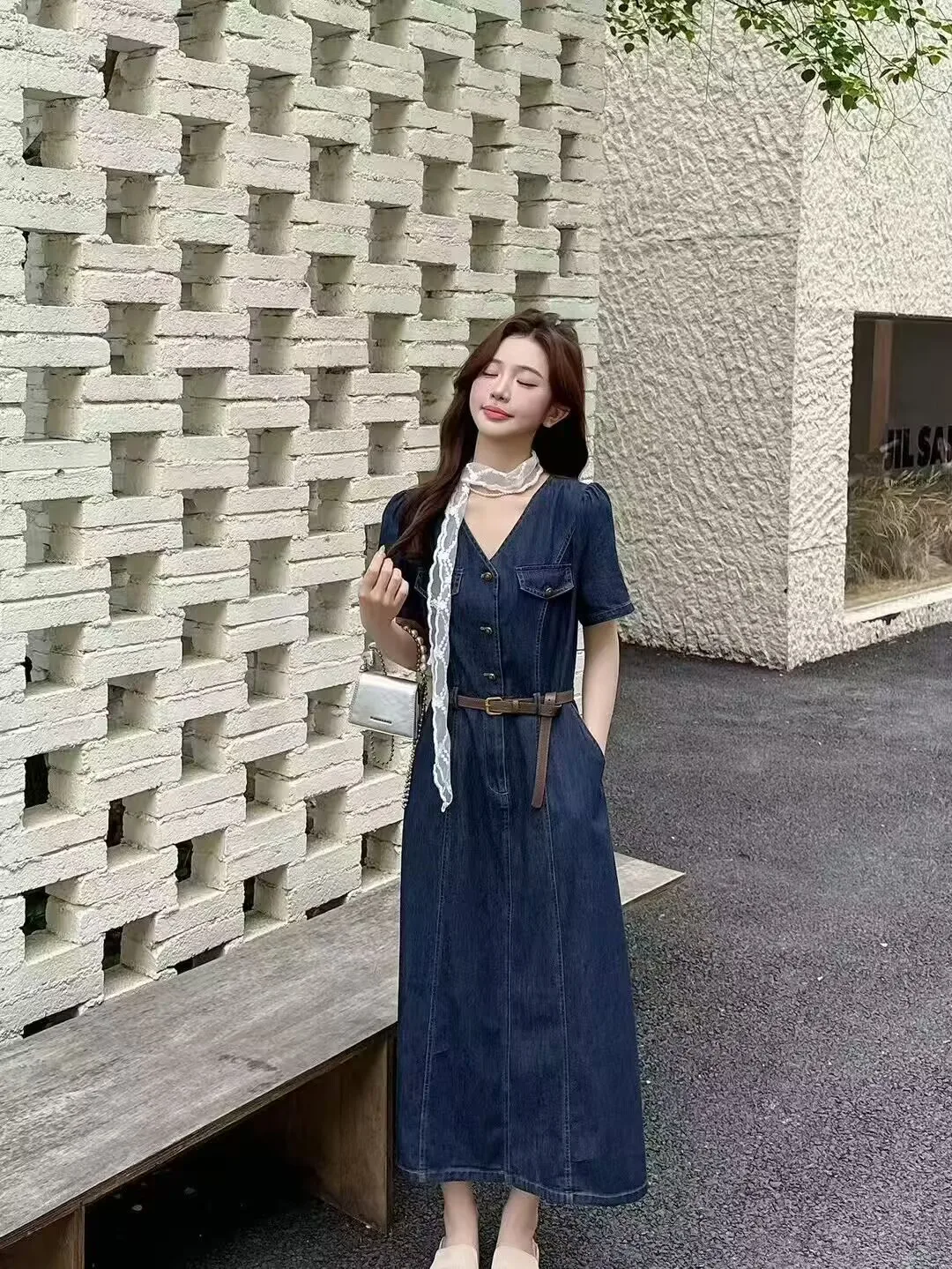 6. Modern Denim Sophisticate