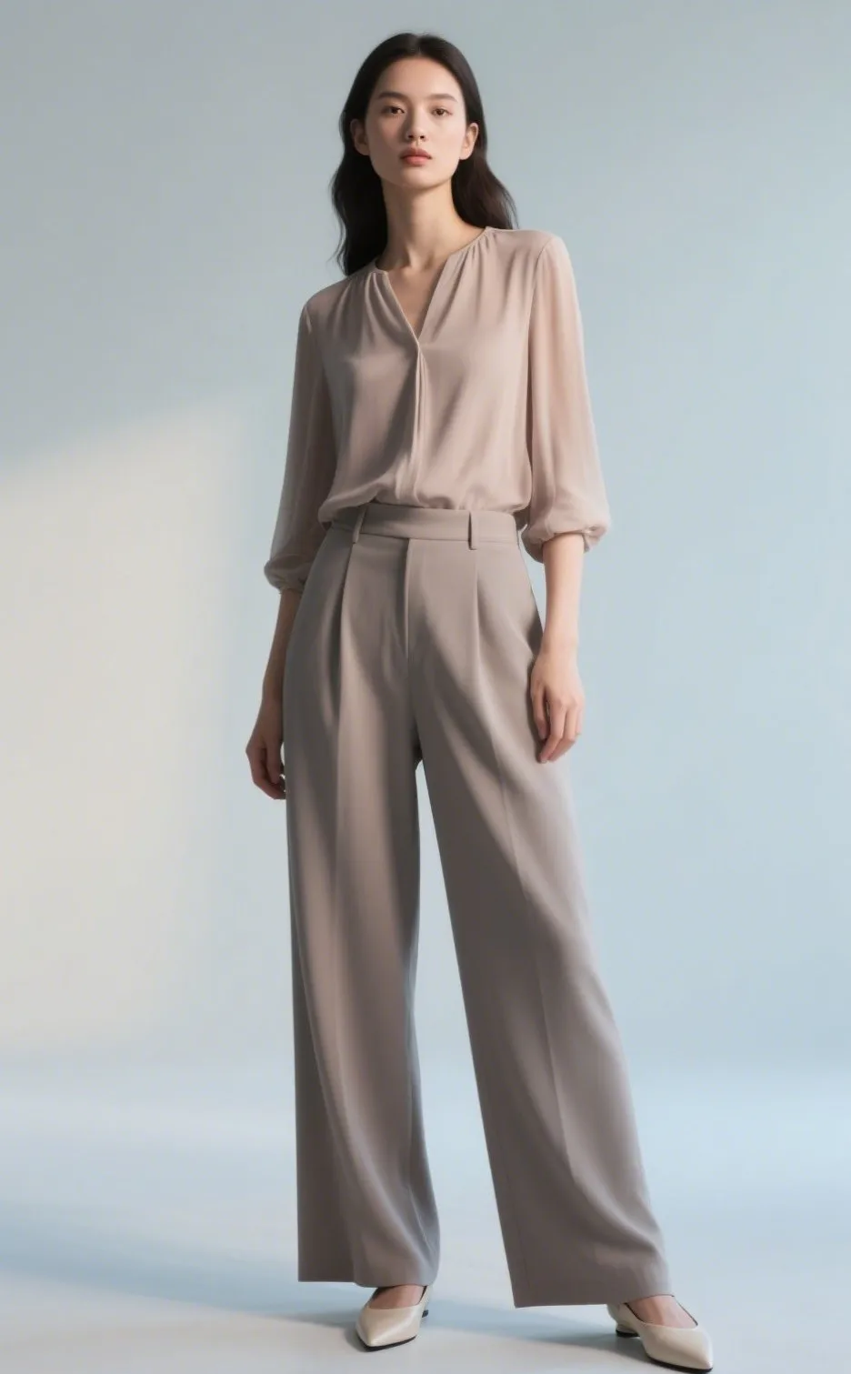 2. Style with Wide-Leg Trousers