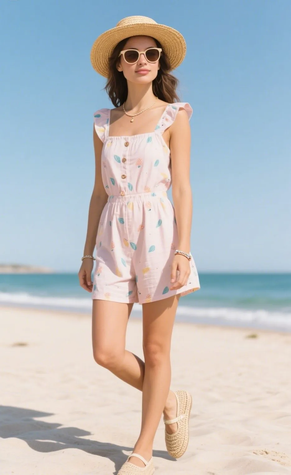 4. Romper with Espadrilles