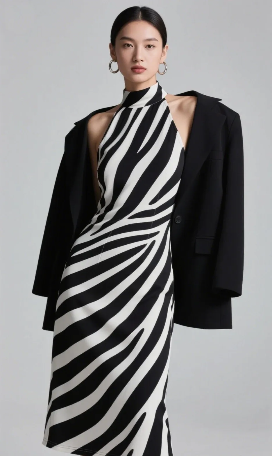 7. Zebra Zen Midi Dress