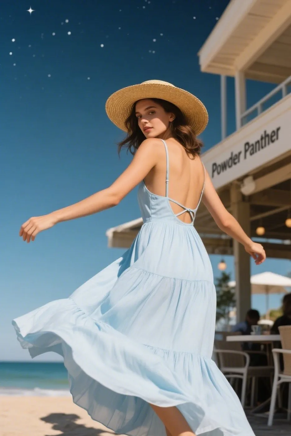 6. “Powder Panther” Maxi Dress