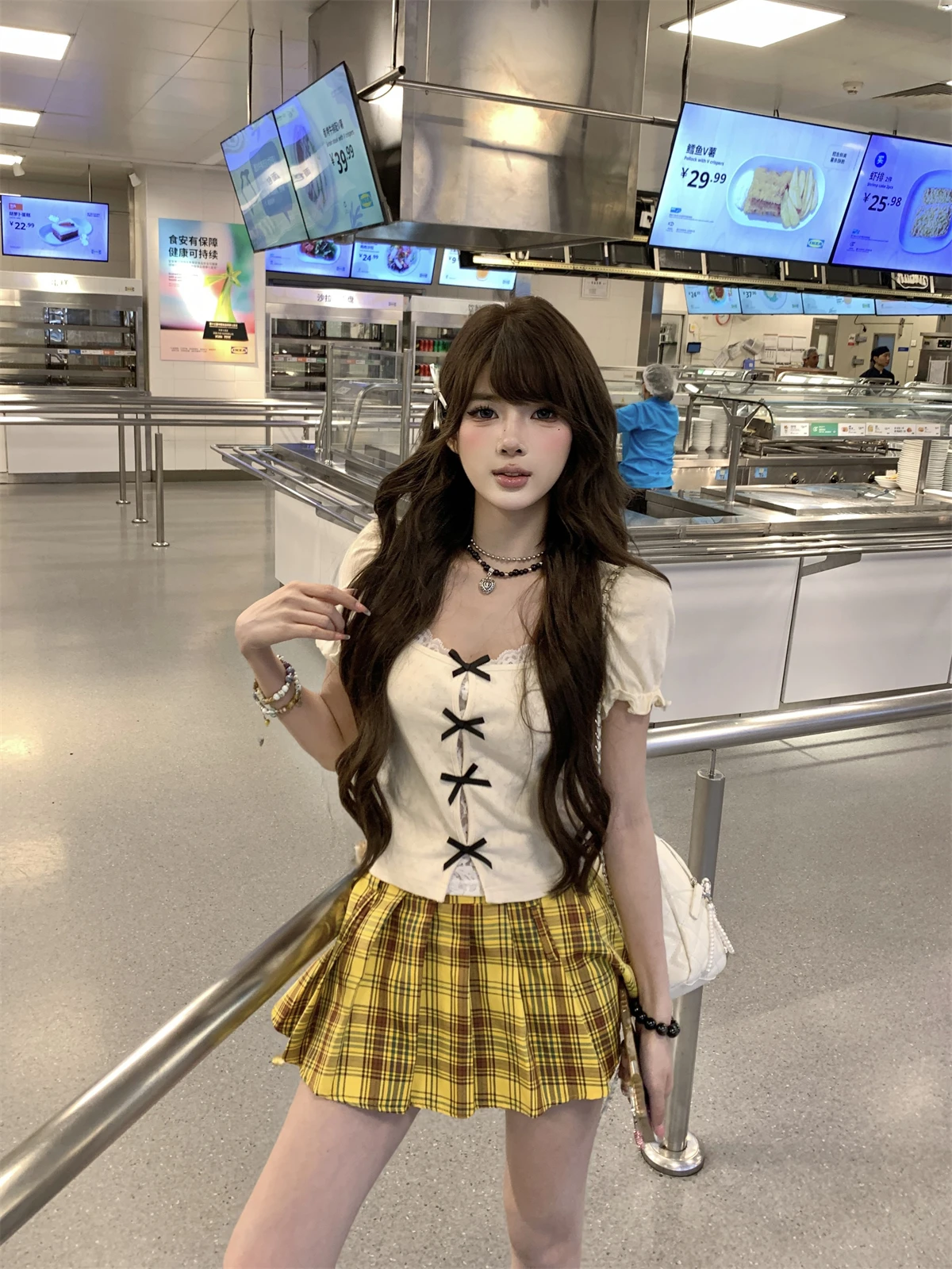3. K-Pop Plaid Charm