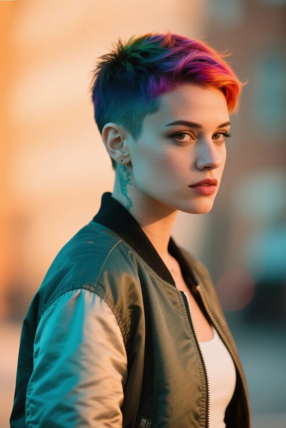 🖤 4. She Doesn’t Follow Beauty Norms—She Breaks Them