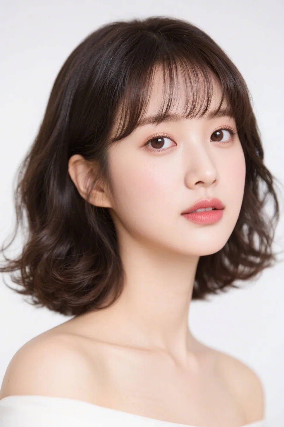 2. Korean Princess Cut with Subtle C-Curl Ends