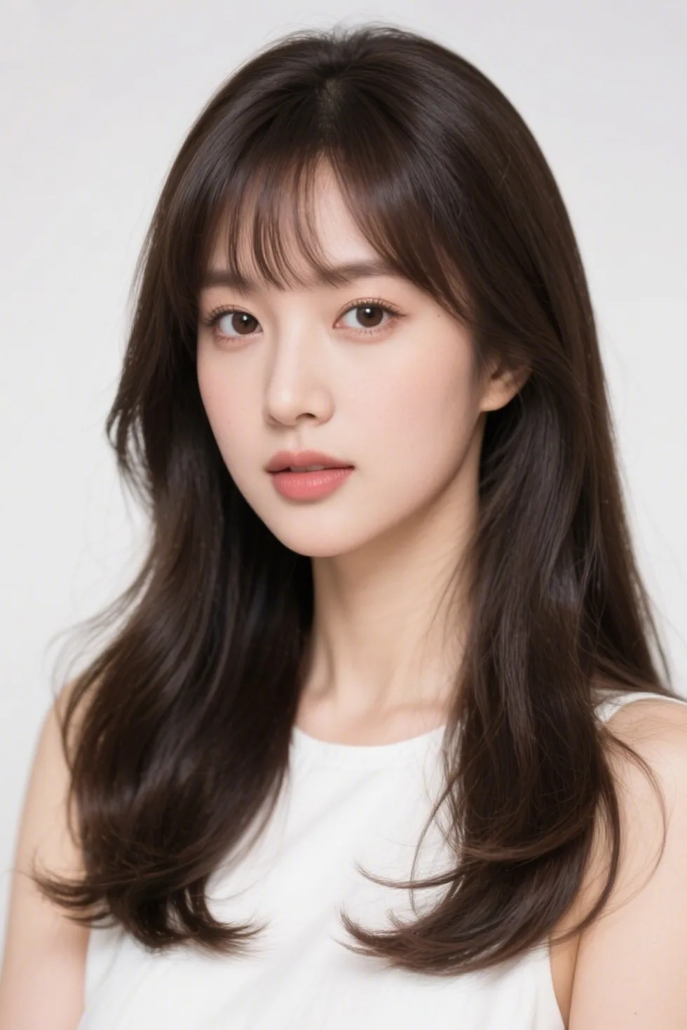 1. Classic Princess Cut with Curtain Bangs