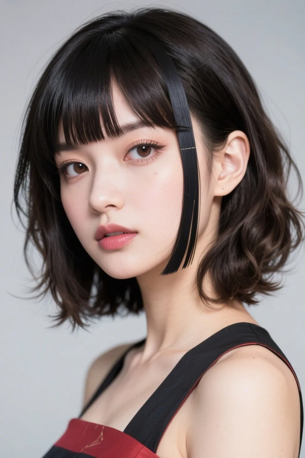 3. Hime Cut with Blunt Side Locks